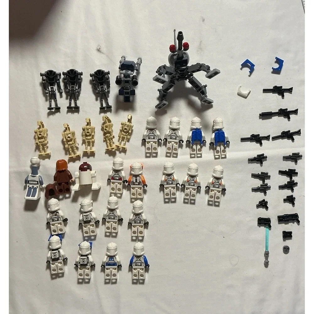 Lego Star Wars Clone Trooper And Battle Droid Minifigure Lot - Picture 2 of 3